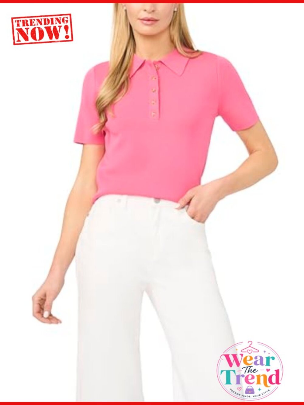 Ted Baker Ronni Short Sleeve Collared Polo Button Up Top Polyester Viscose